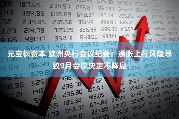 元宝枫资本 欧洲央行会议纪要：通胀上行风险导致9月会议决定不降息